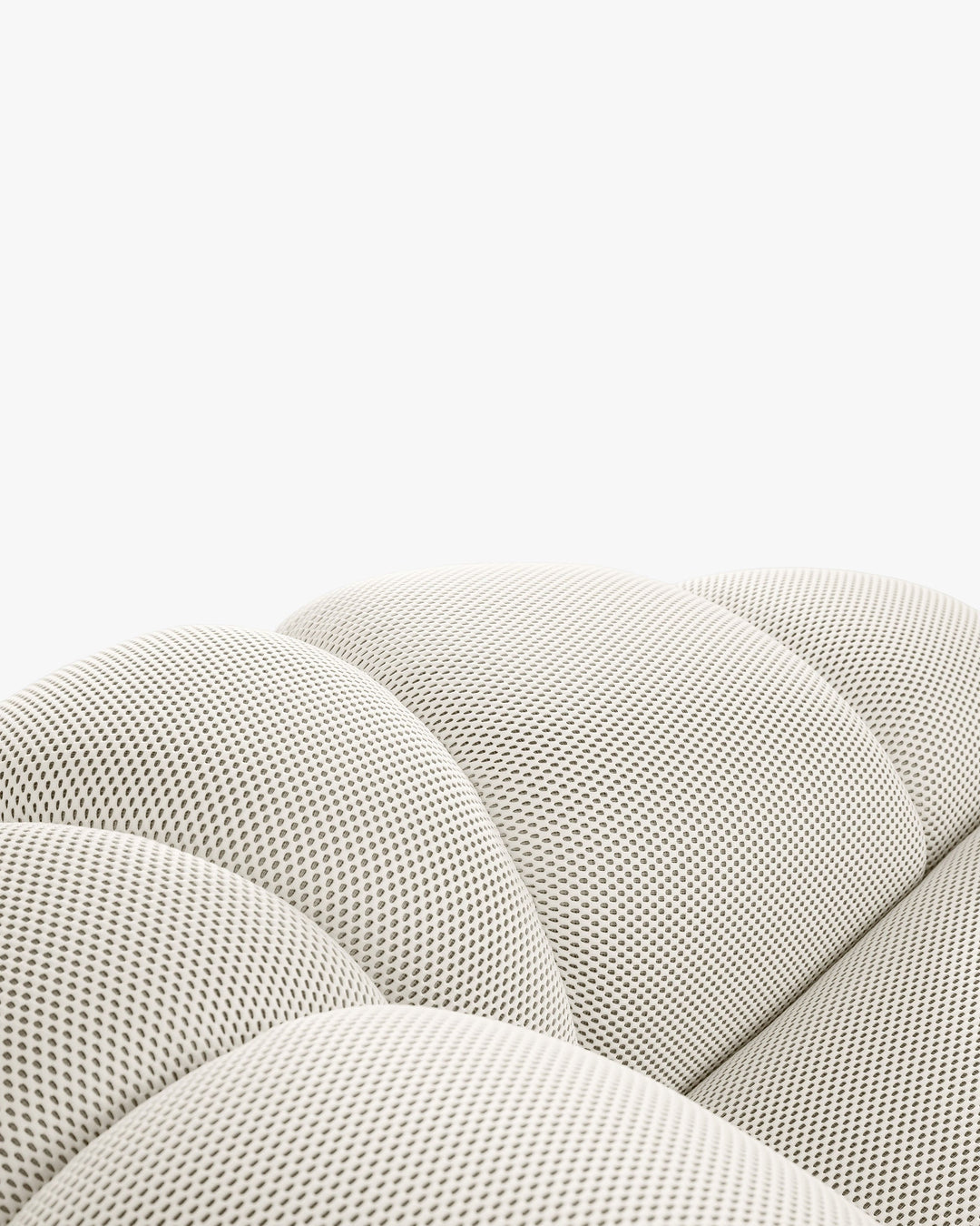 Canapé MICADONI Diana 3 places en tissu 3D Beige — photo produit