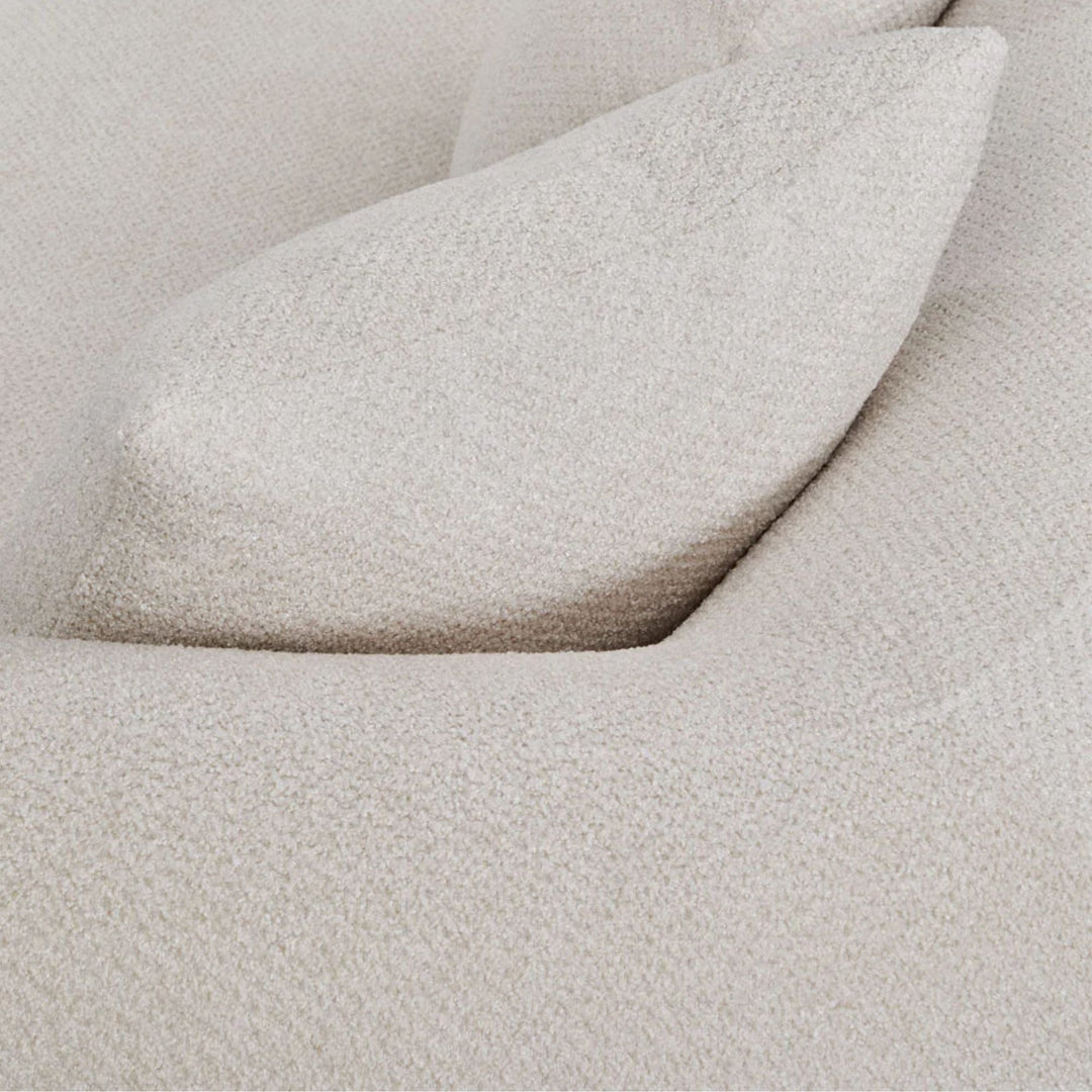 Canapé SKLUM Coco 3 places en tissu chenille épais Blanc — photo produit