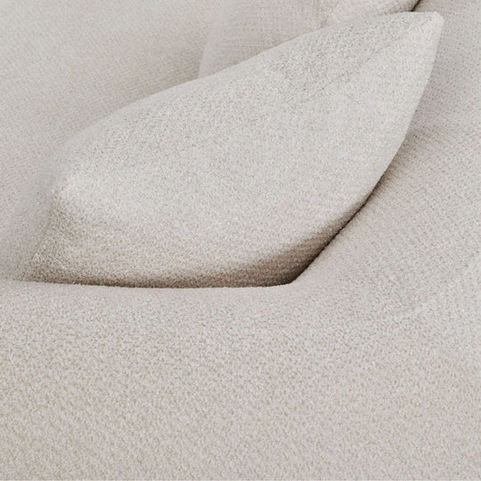 Canapé SKLUM Coco 3 places en tissu chenille épais Blanc — photo produit