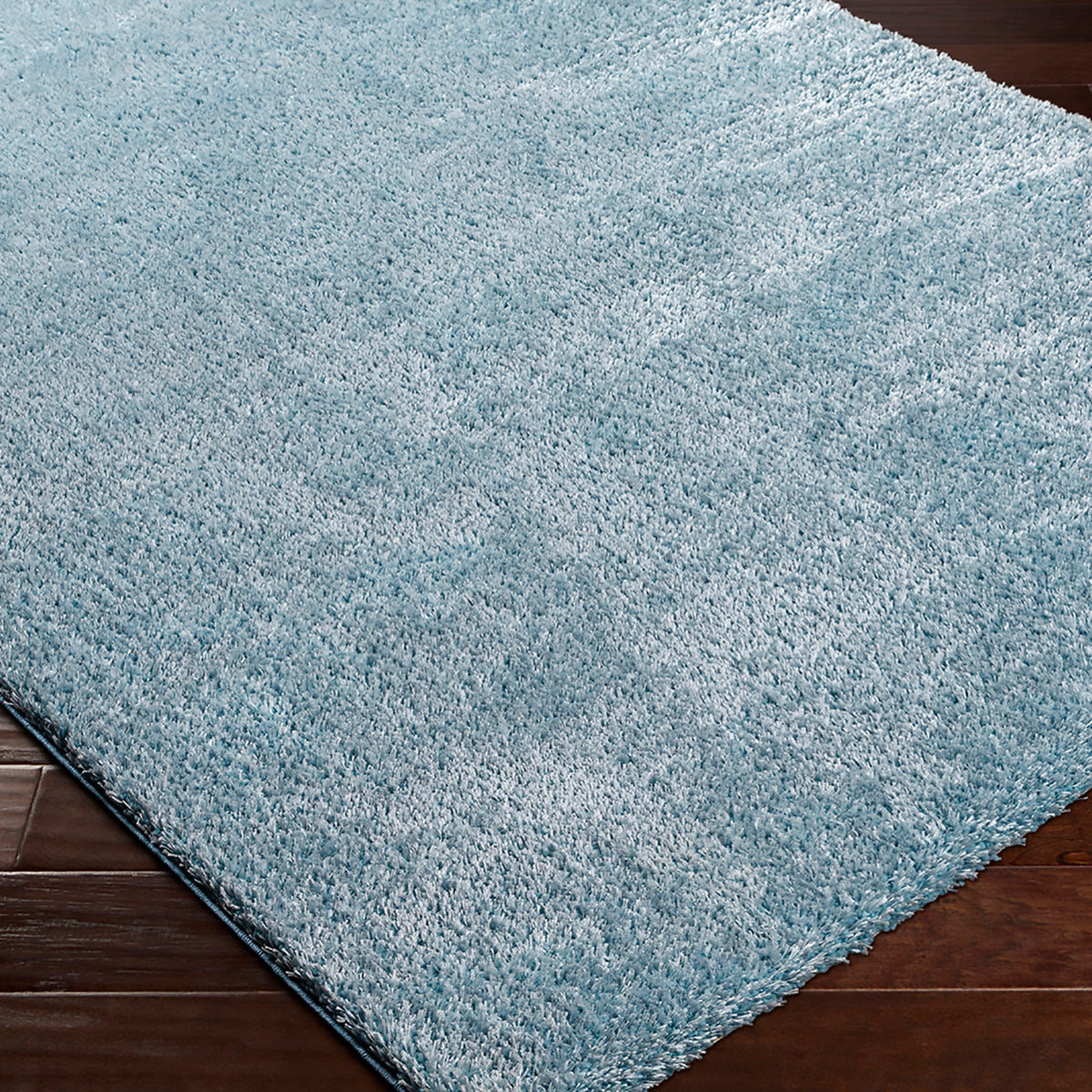 Tapis Shaggy Moderne Bleu Trento