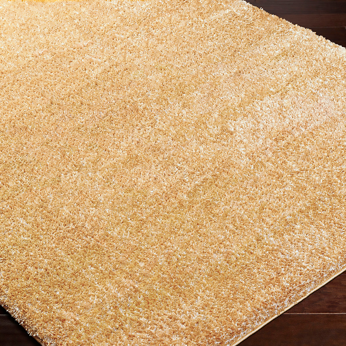 Tapis SURYA Trento shaggy moderne, uni à poils longs jaune doré, vue 6
