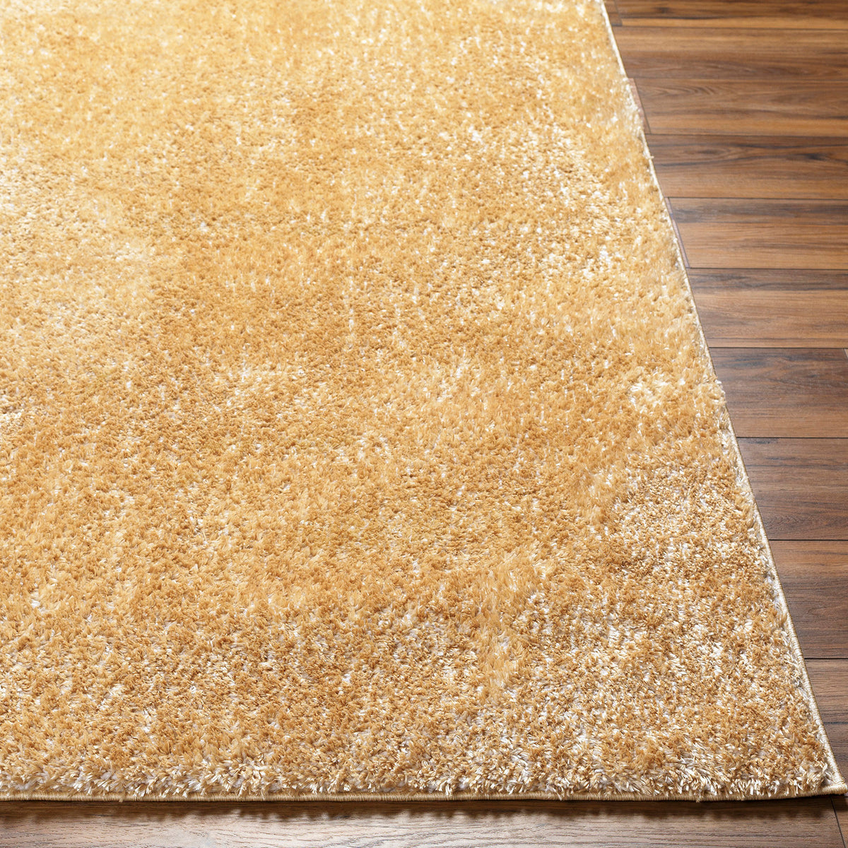 Tapis SURYA Trento shaggy moderne, uni à poils longs jaune doré, vue 5