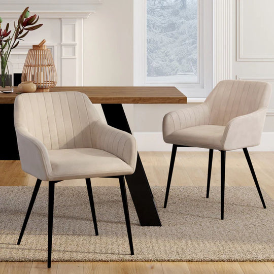Lot de 2 chaises Ariana beige