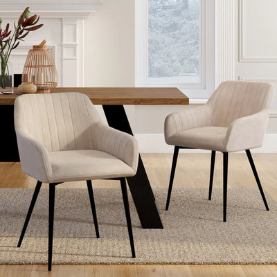 Lot de 2 chaises Ariana beige