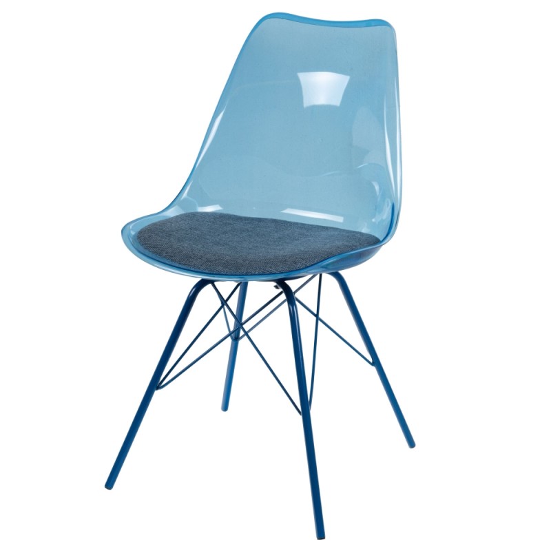 Lot de 4 chaises AMADEUS Bleues - CASTILLE