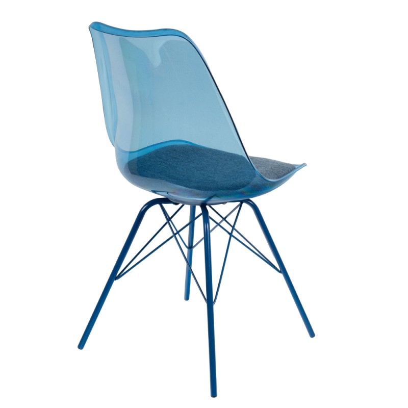 Lot de 4 chaises AMADEUS Bleues - CASTILLE