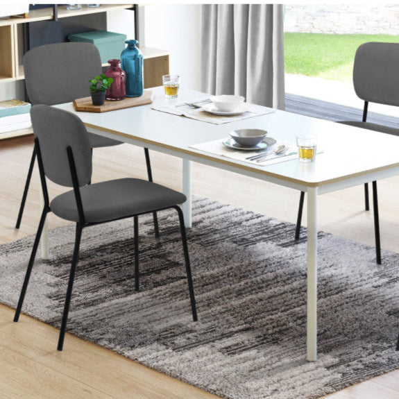 Lot de 4 chaises Clara gris foncé