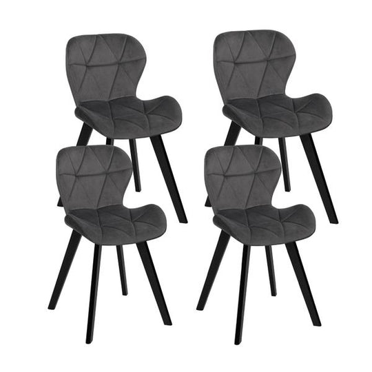 Lot de 4 chaises Daisy Griss