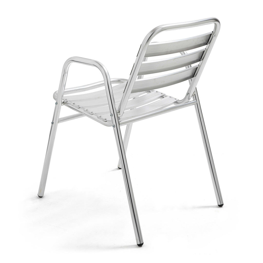 Lot de 4 chaises de jardin en aluminium avec accoudoirs NOTTING HILL