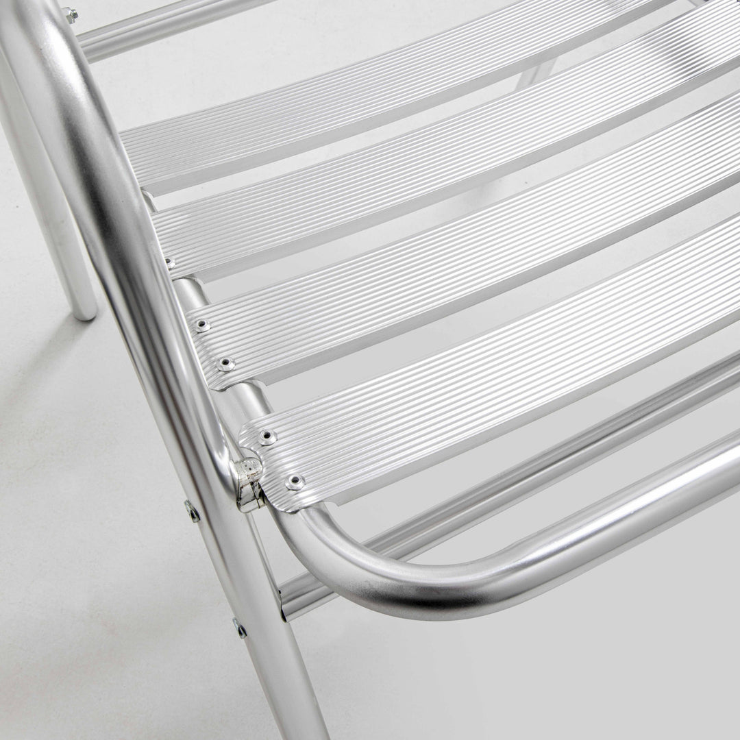 Lot de 4 chaises de jardin en aluminium avec accoudoirs NOTTING HILL