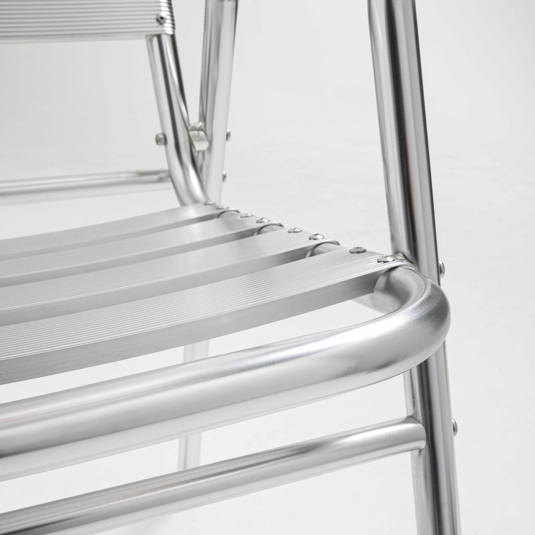 Lot de 4 chaises de jardin en aluminium avec accoudoirs NOTTING HILL