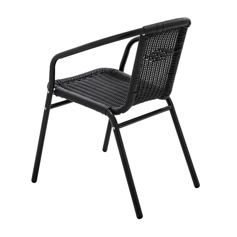 Lot de 4 chaises de jardin Saint Germain en aluminium et résine avec accoudoirs OVIALA