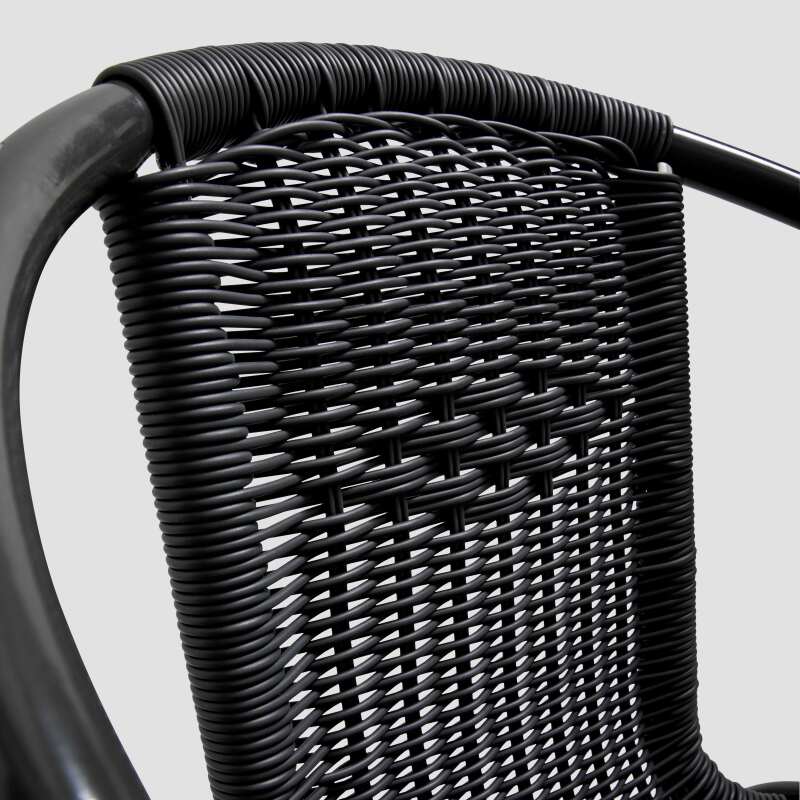 Lot de 4 chaises de jardin Saint Germain en aluminium et résine avec accoudoirs OVIALA