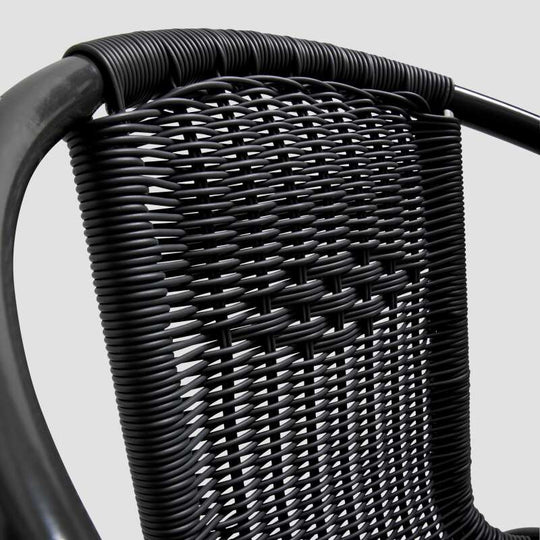 Lot de 4 chaises de jardin Saint Germain en aluminium et résine avec accoudoirs OVIALA