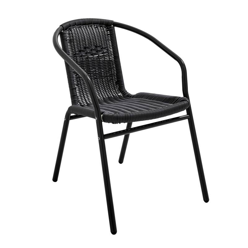 Lot de 4 chaises de jardin Saint Germain en aluminium et résine avec accoudoirs OVIALA