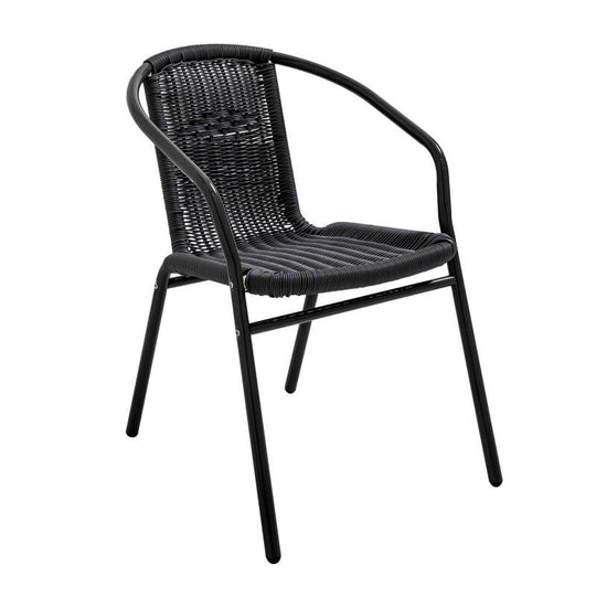 Lot de 4 chaises de jardin Saint Germain en aluminium et résine avec accoudoirs OVIALA