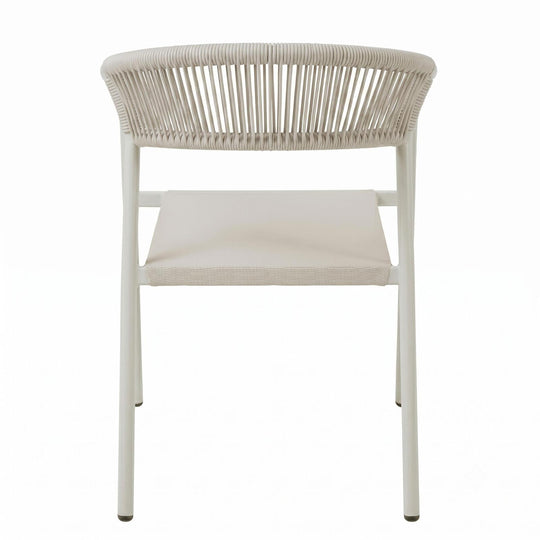 Lot de 2 chaises de jardin en aluminium et rotin synthétique avec accoudoirs