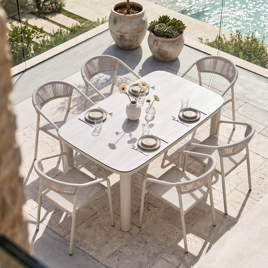 Lot de 2 chaises de jardin en aluminium et rotin synthétique avec accoudoirs