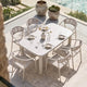 Lot de 2 chaises de jardin en aluminium et rotin synthétique avec accoudoirs