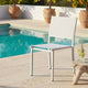 Lot de 4 chaises de jardin en aluminium Blanc et textilène-modele NICE