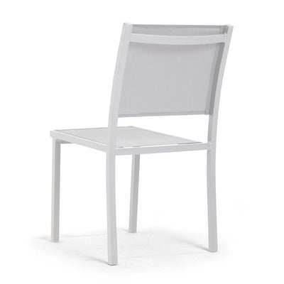Lot de 2 chaises de jardin en aluminium et textilène-modele NICE