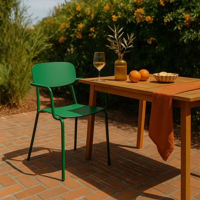 Fauteuil de jardin en aluminium avec accoudoirs Liverpool