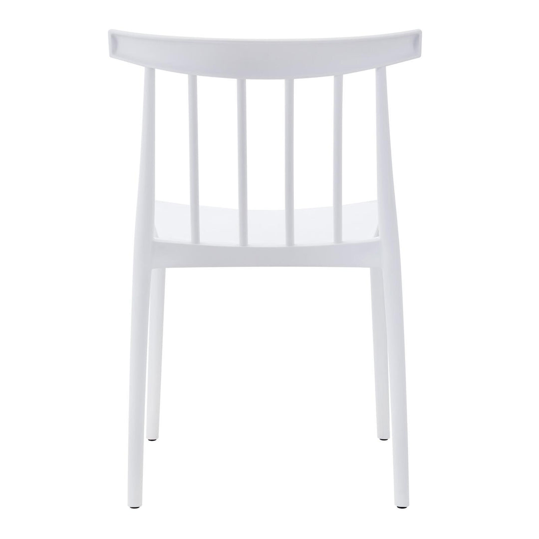 Lot de 4 chaises de jardin en plastique Oviala LISBOA Blanc