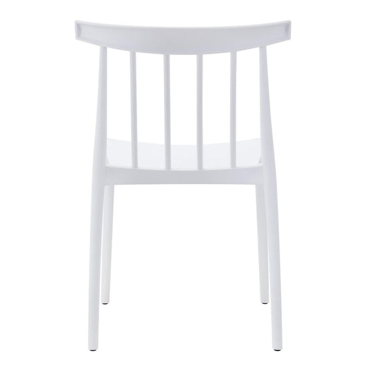 Lot de 4 chaises de jardin en plastique Oviala LISBOA Blanc