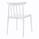 Lot de 4 chaises de jardin en plastique Oviala LISBOA blanc