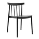 Lot de 4 chaises de jardin en plastique Oviala LISBOA noir