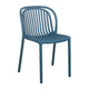 Lot de 4 chaises de jardin en plastique Oviala COPENHAGUE Bleu Canard