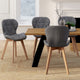 Lot de 4 chaises Gladys gris