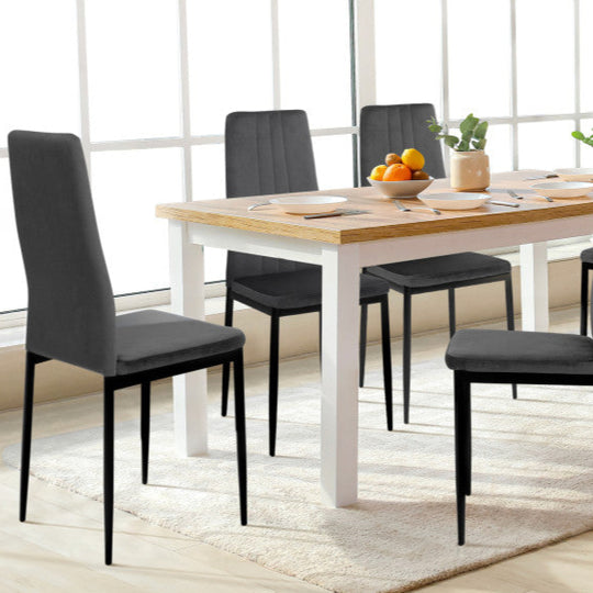 Lot de 6 chaises Jade Gris foncé