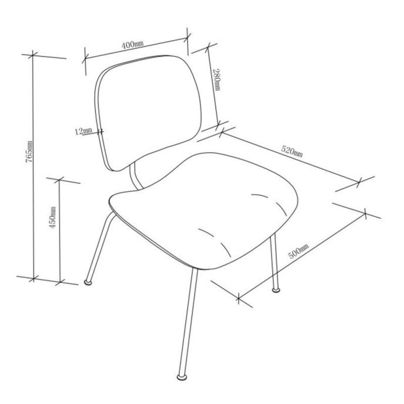 Lot de 4 chaises en bois JULES