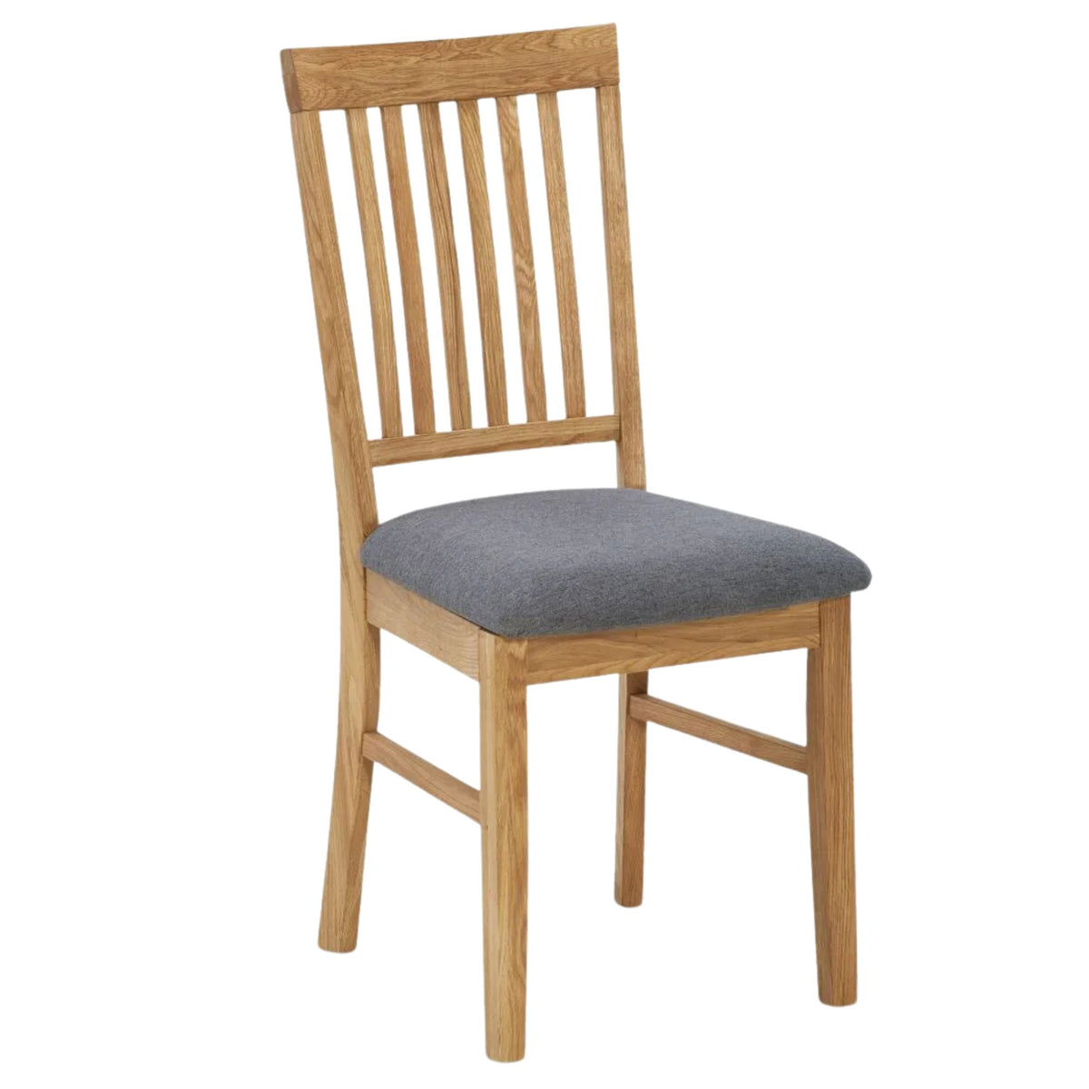 Lot de 6 chaises JYSK Hage tissu Gris/chêne naturel