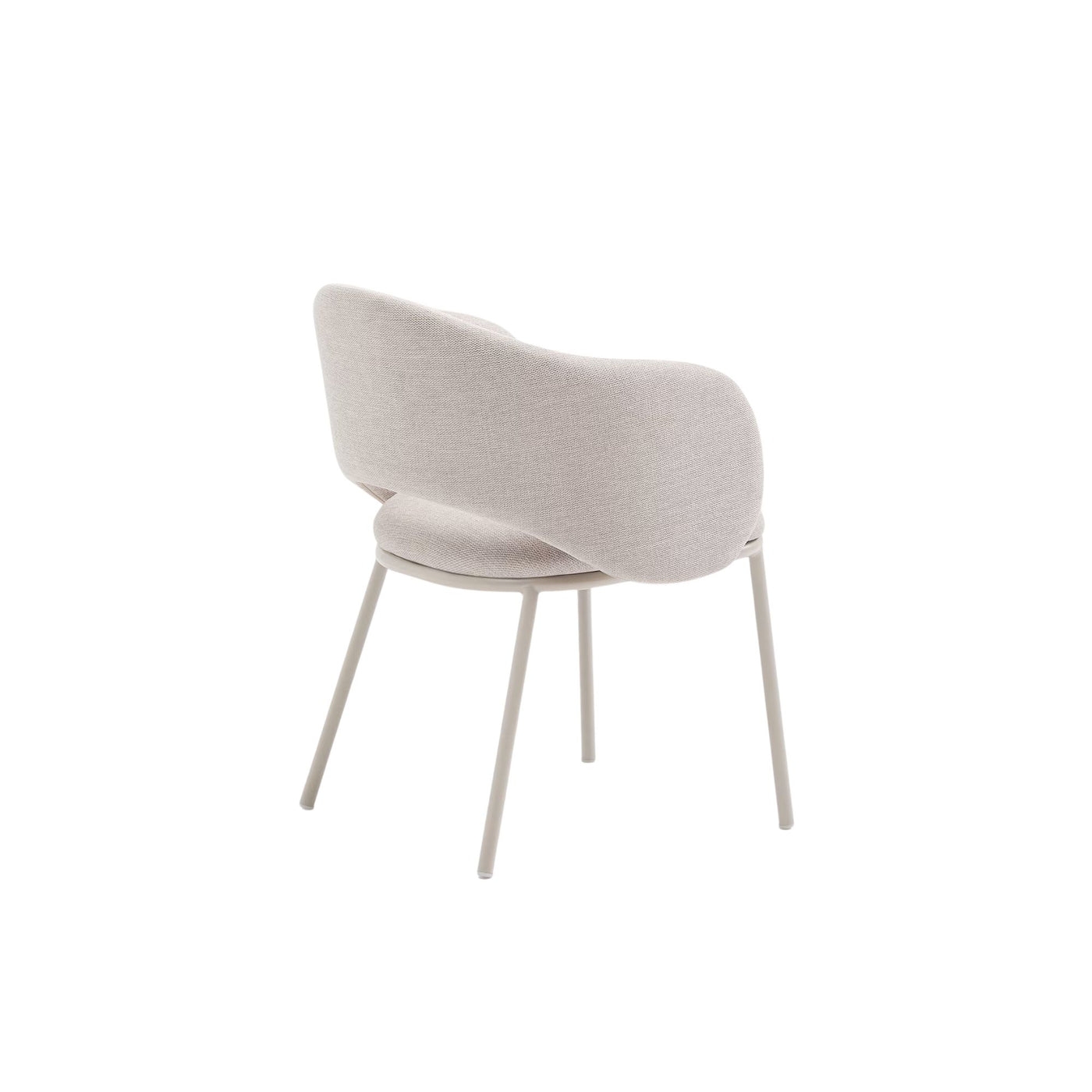 Lot de 2 Chaises KAVE HOME Maina beige et pieds en acier beige FSC Mix Credit