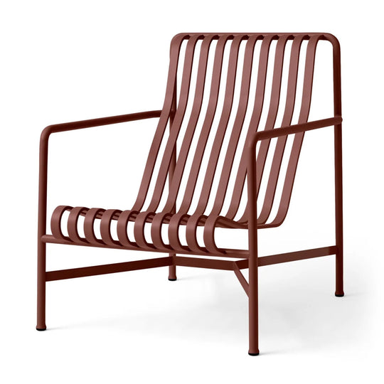 Salon de jardin HAY Palissade rouge (1 banc, 2 fauteuils, 2 chaises et 1 ottoman)