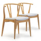 Lot de 2 chaises en bois massif Rustic couleur chêne