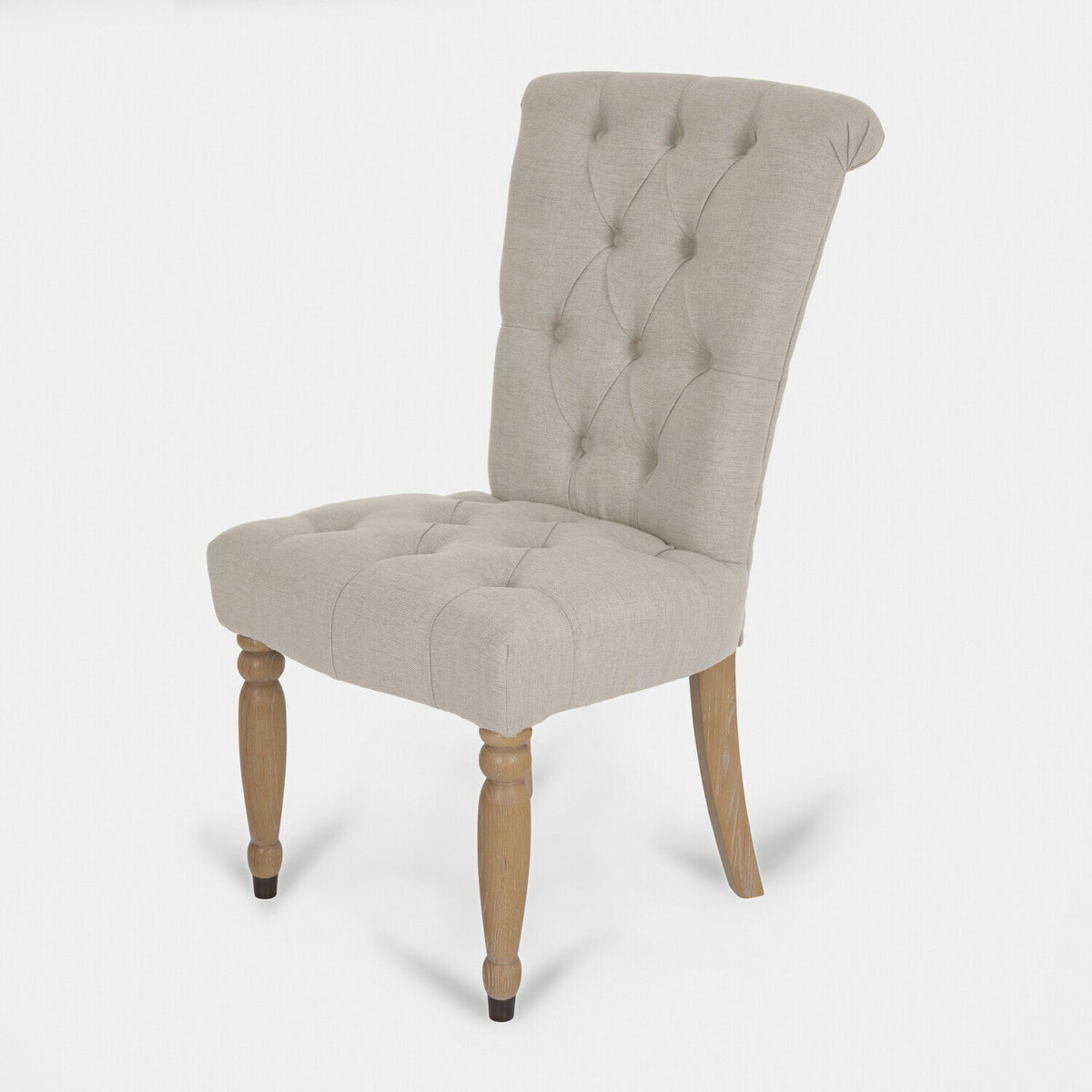 Chaise LOBERON Claville en tissu beige lin — photo produit