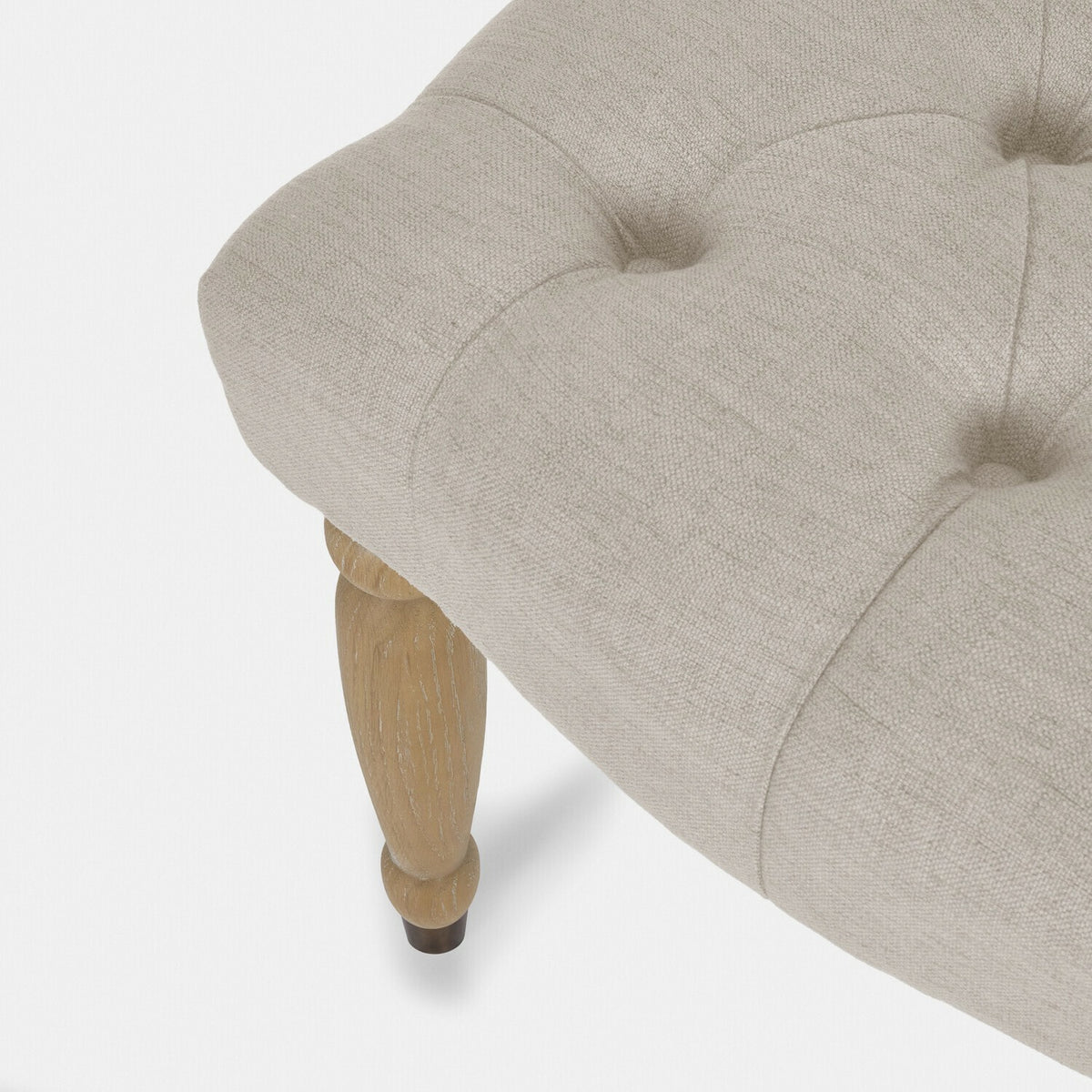 Chaise LOBERON Claville en tissu beige lin — photo produit