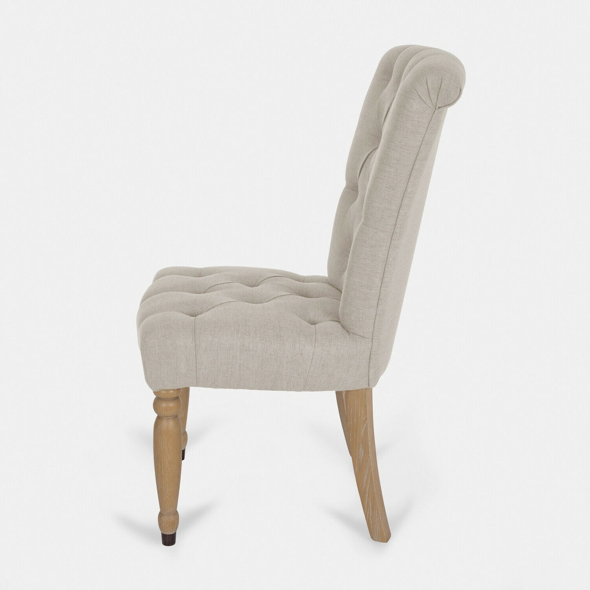 Chaise LOBERON Claville en tissu beige lin — photo produit