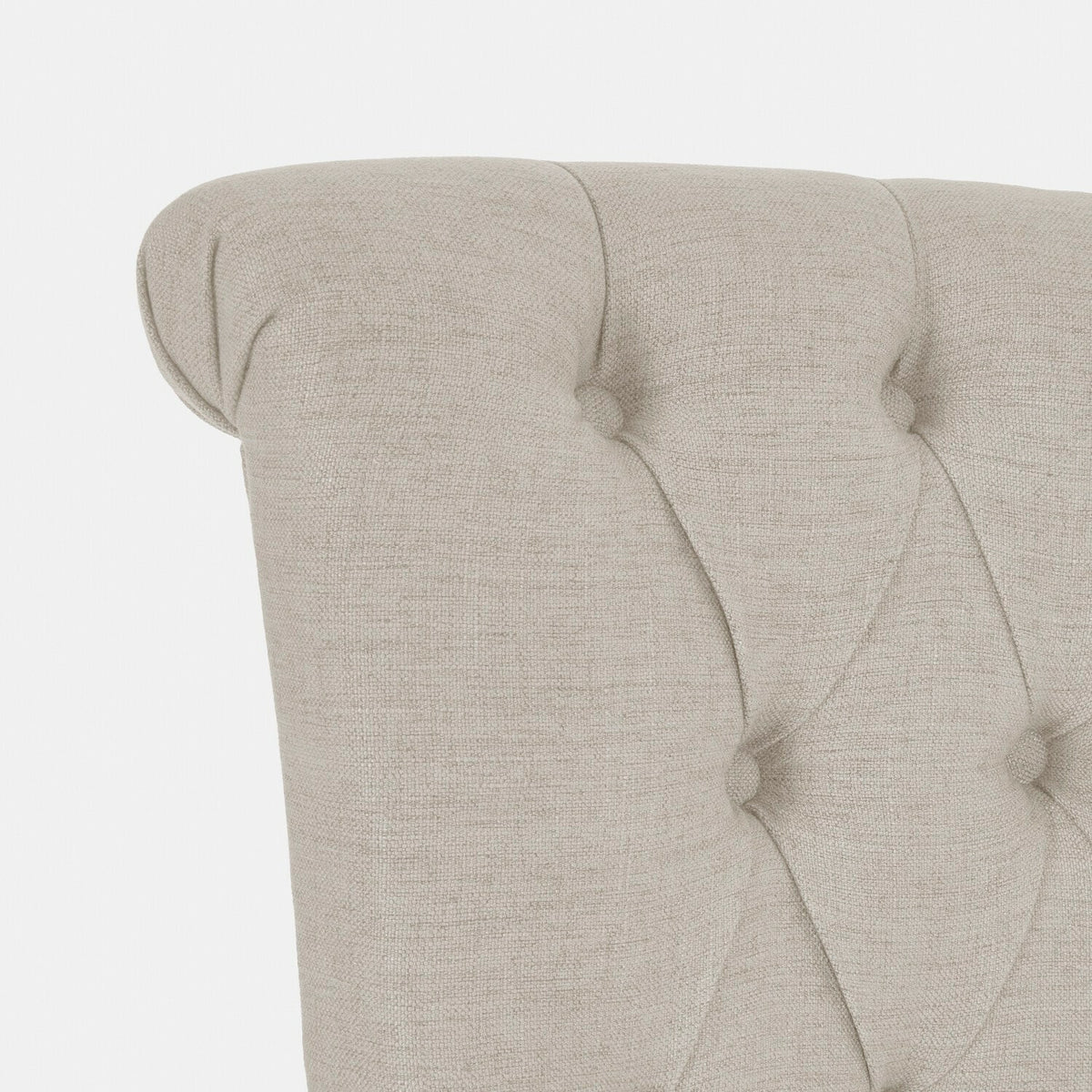 Chaise LOBERON Claville en tissu beige lin — photo produit