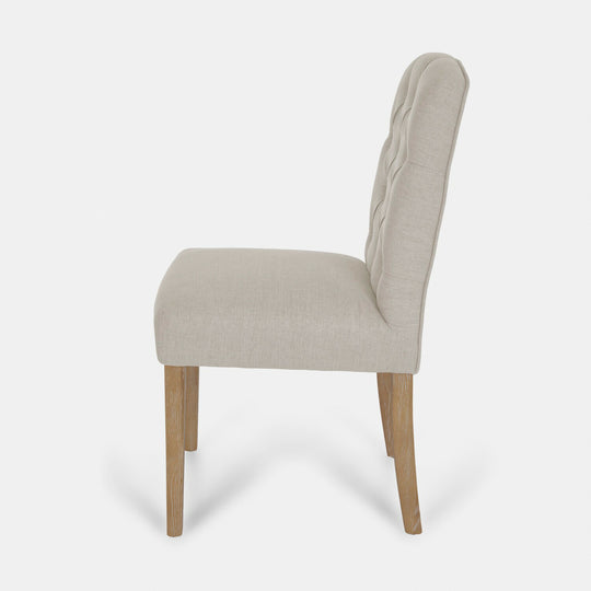Chaise LOBERON Fulden tissu lin — photo produit