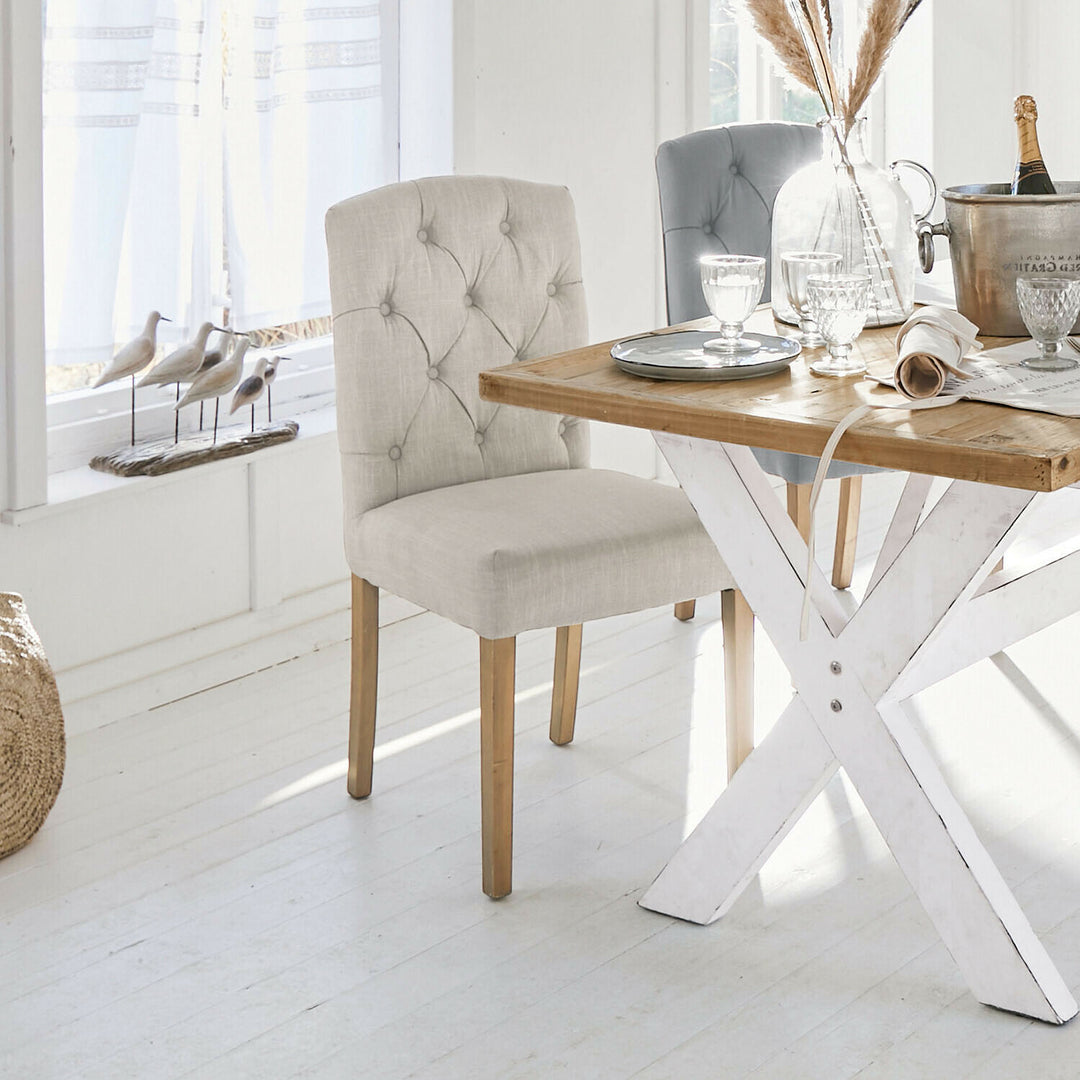 Chaise LOBERON Fulden tissu lin — photo produit