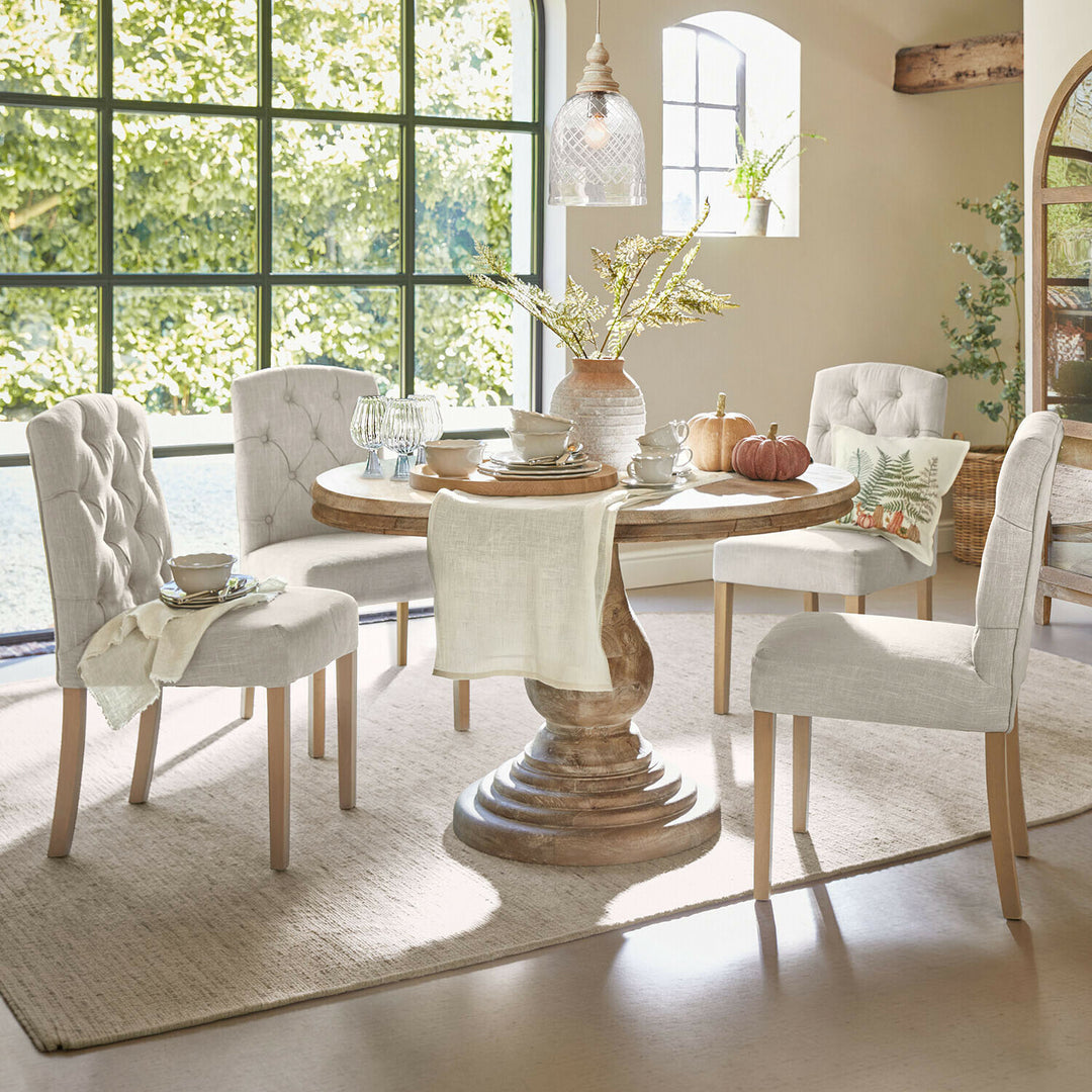 Chaise LOBERON Fulden tissu lin — photo produit