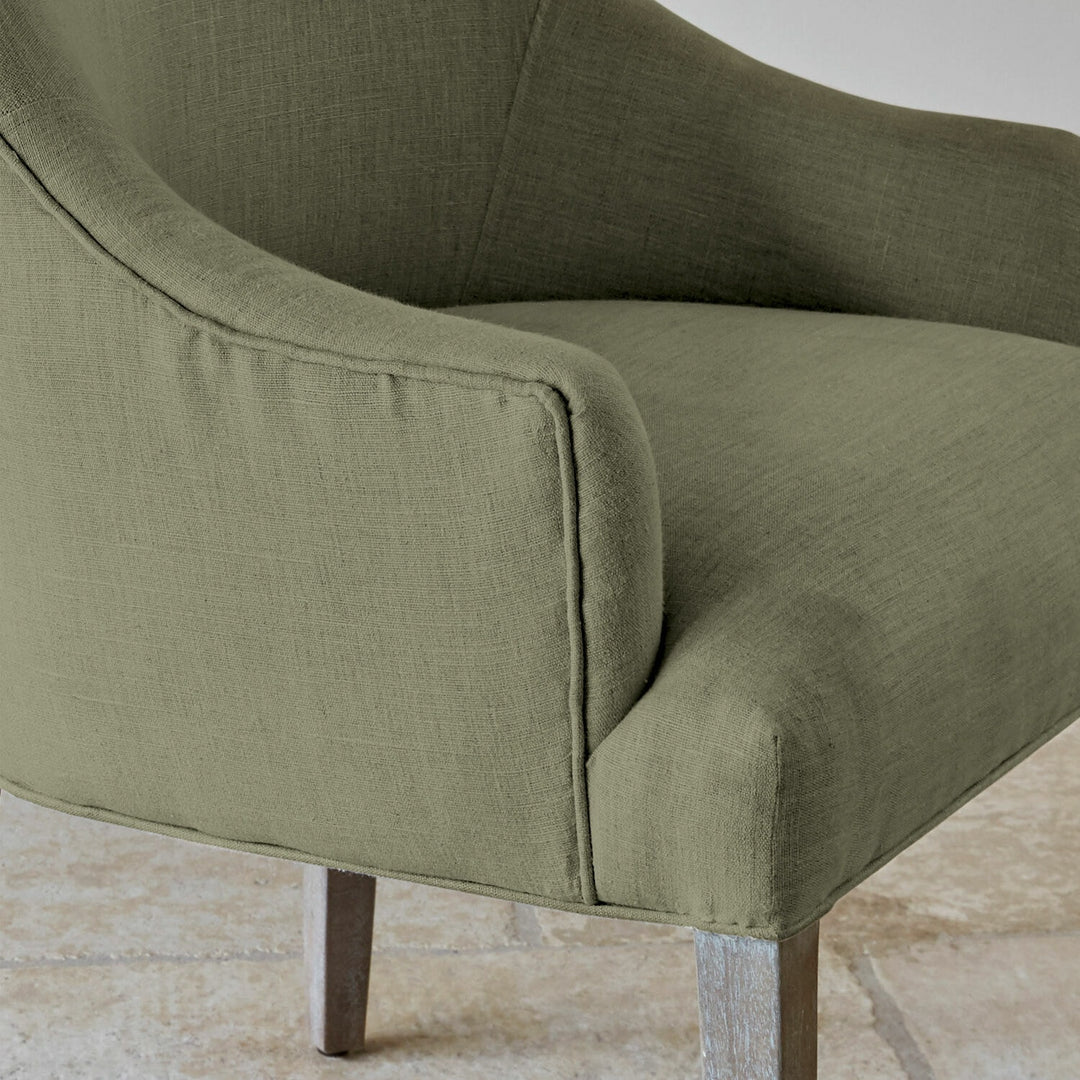 Chaise avec accoudoirs LOBERON Hyeres vert — photo produit
