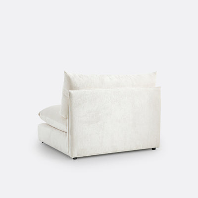 Chauffeuse modulable LA REDOUTE Malo en velours texturé Ecru