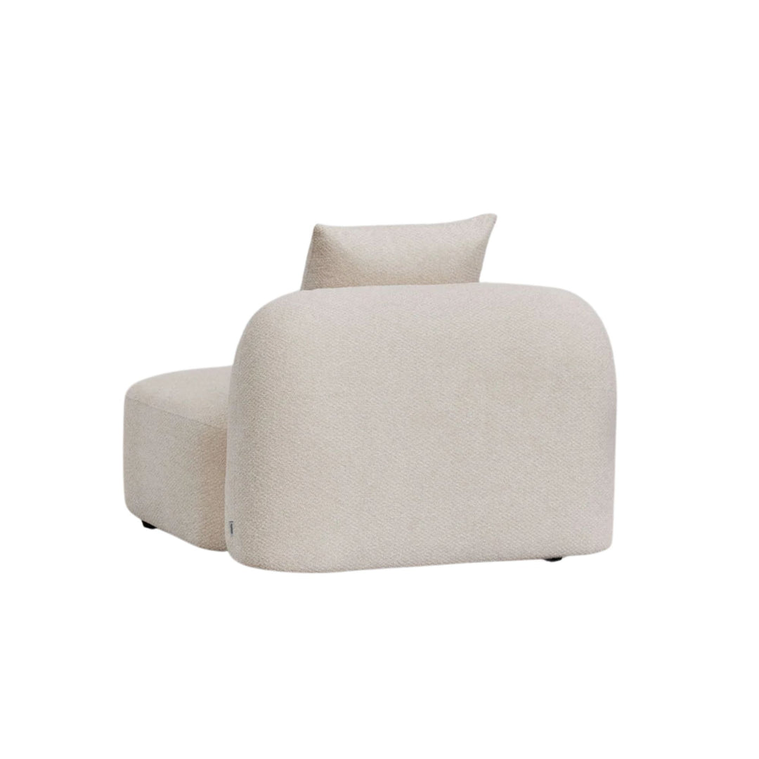 Chauffeuse SKLUM Coco en tissu chenille épais blanc