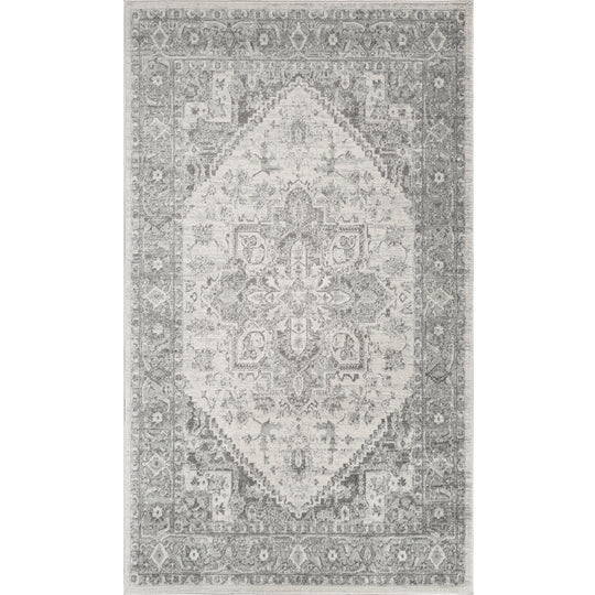 Tapis Vintage Oriental Gris/Blanc Mendoza