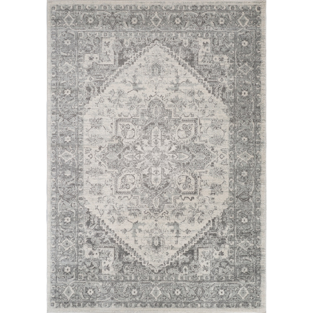 Tapis Vintage Oriental Gris/Blanc Mendoza